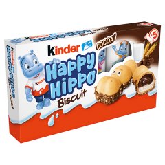 Kinder Happy Hippo Cocoa Chrupiący wafelek z mlecznym i kakaowym nadzieniem 103,5 g (5 sztuk)