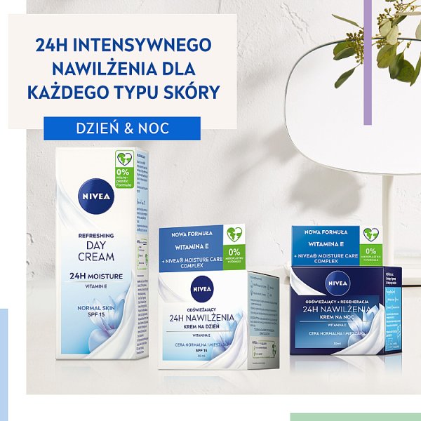 Nivea Odświeżający krem na dzień 24h Nawilżenia 50 ml