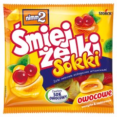 nimm2 Śmiejżelki Sokki Żelki owocowe wzbogacone witaminami 90 g