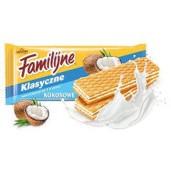 Familijne Klasyczne wafle kokosowe 180 g