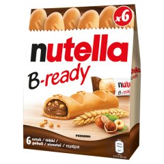 Nutella B-ready Wafelek z orzechami laskowymi i kakao oraz chrupkami 6 x 22 g