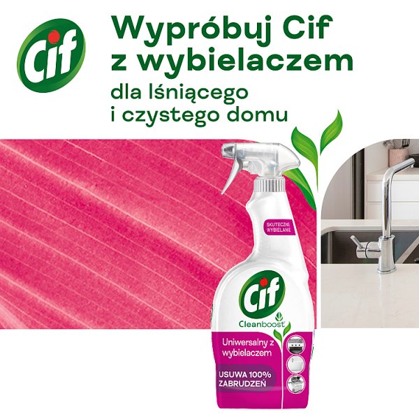 Cif Cleanboost Spray uniwersalny z wybielaczem 750 ml