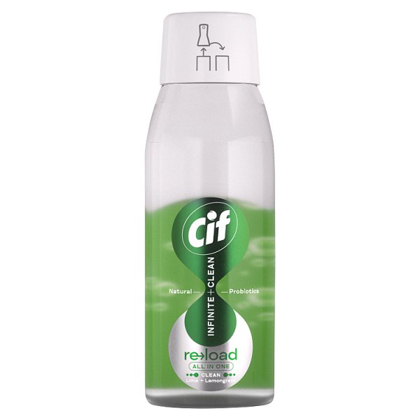 Cif Infinite Clean Lime &amp; Lemongrass Spray z naturalnymi probiotykami 590 ml