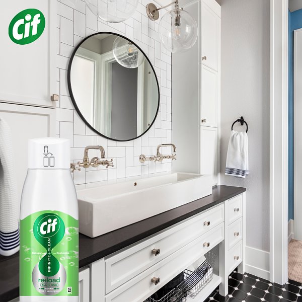 Cif Infinite Clean Lime &amp; Lemongrass Spray z naturalnymi probiotykami 590 ml