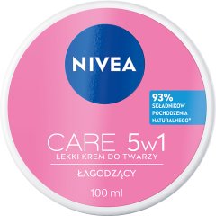 Nivea Care 5w1 Łagodzący Lekki krem do twarzy dla cery suchej i wrażliwej 100 ml