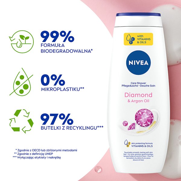 Nivea Diamond &amp; Argan Oil Żel Pod Prysznic 500 ml