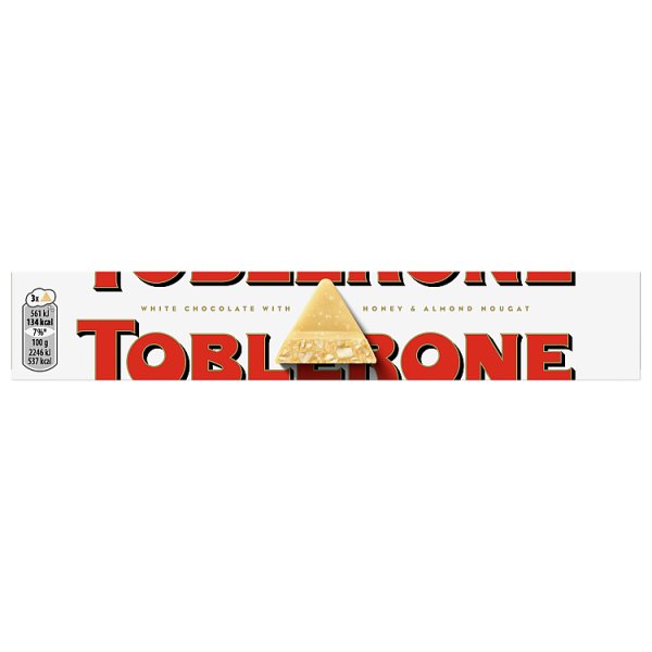 Toblerone Szwajcarska czekolada biała z nugatem miodowo-migdałowym 100 g