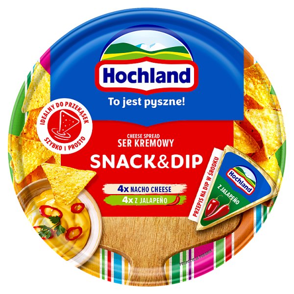 Hochland Ser kremowy snack &amp; dip w trójkącikach 140 g (8 sztuk)