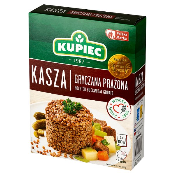 Kupiec Kasza gryczana prażona 400 g (4 x 100 g)