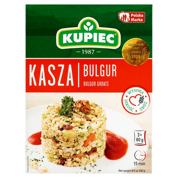 Kupiec Kasza bulgur 240 g (3 x 80 g)