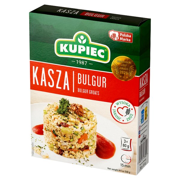 Kupiec Kasza bulgur 240 g (3 x 80 g)