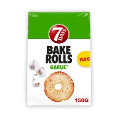 7 Days Bake Rolls Chrupki chlebowe z czosnkiem suszonym 150 g