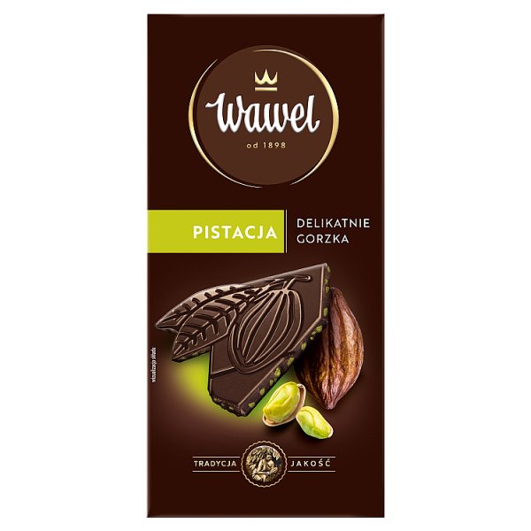 Wawel Czekolada delikatnie gorzka pistacja 90 g