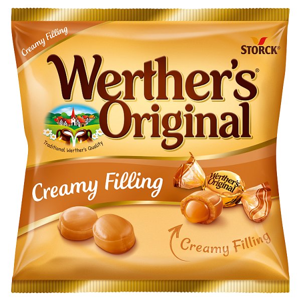Werther&#039;s Original Creamy Filling Cukierki śmietankowe z nadzieniem karmelowym 80 g (11 sztuk)