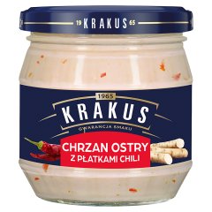 Krakus Chrzan ostry z płatkami chili 180 g