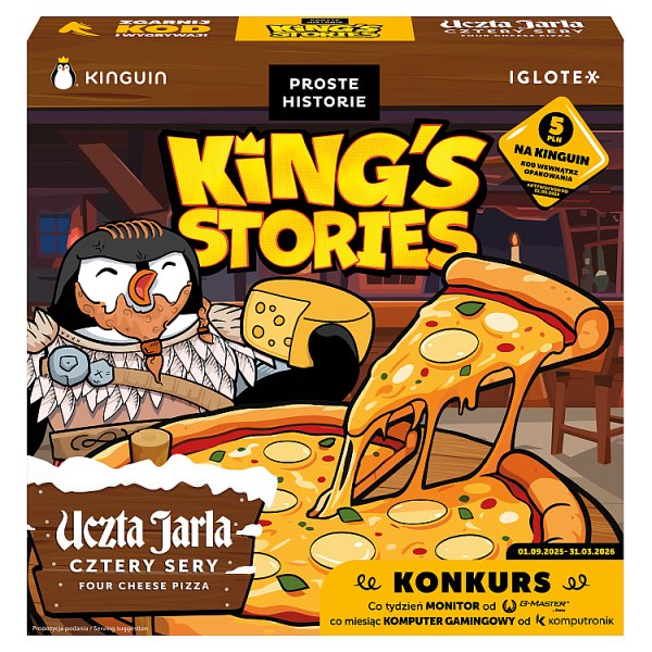 Proste Historie King&#039;s Stories Uczta Jarla Pizza cztery sery 390 g