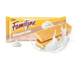 Familijne Klasyczne wafle o smaku śmietankowym 180 g