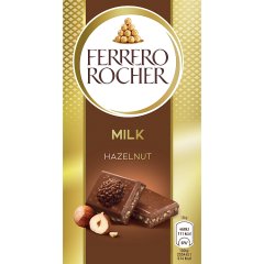 Ferrero Rocher Czekolada mleczna z orzechowym nadzieniem i kawałkami orzechów laskowych 90 g