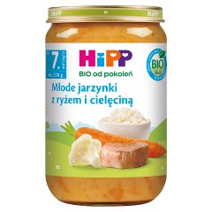 HiPP BIO Młode jarzynki z ryżem i cielęciną po 7. miesiącu 220 g