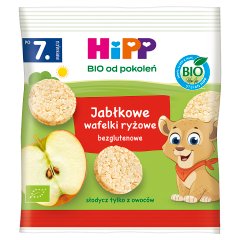 HiPP BIO Jabłkowe wafelki ryżowe bezglutenowe po 7. miesiącu 30 g