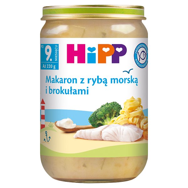 HiPP Makaron z rybą morską i brokułami po 9. miesiącu 220 g