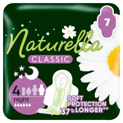 Naturella Classic Night rozmiar 4 Podpaski ze skrzydełkami, × 7