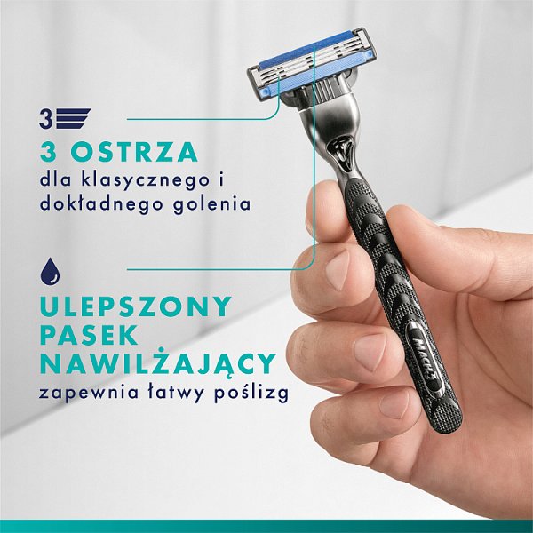 Gillette Mach3 Maszynka do golenia dla mężczyzn, 1 maszynka do golenia Gillette z 3 ostrzami