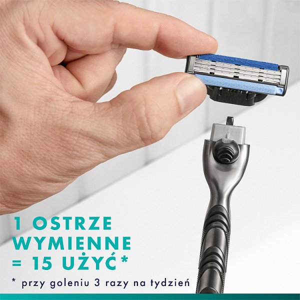 Gillette Mach3 Maszynka do golenia dla mężczyzn, 1 maszynka do golenia Gillette z 3 ostrzami