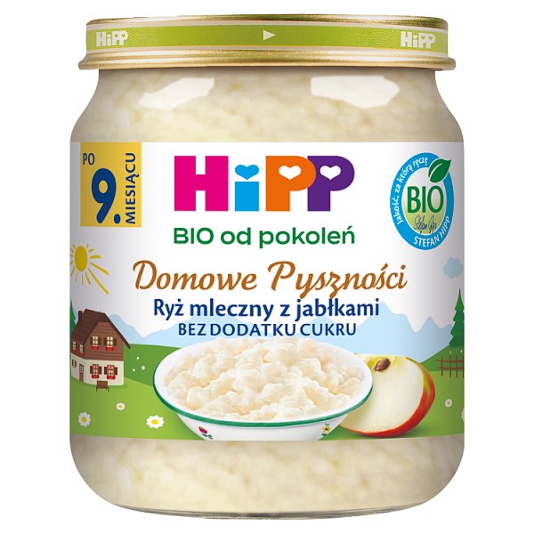 HiPP BIO Domowe Pyszności Ryż mleczny z jabłkami po 9. miesiącu 200 g