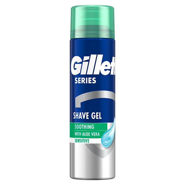 Gillette Series Kojący żel do golenia z aloesem, 200 ml