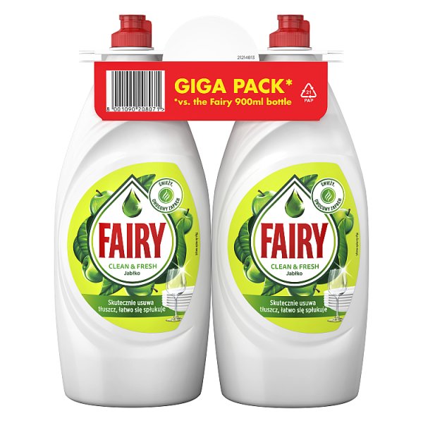Fairy Clean &amp; Fresh Jabłko Płyn do mycia naczyń 1.8L
