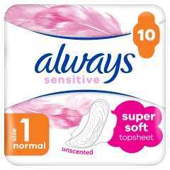 Always Ultra Sensitive Normal Plus (rozmiar 1) Podpaski ze skrzydełkami, 16 sztuk