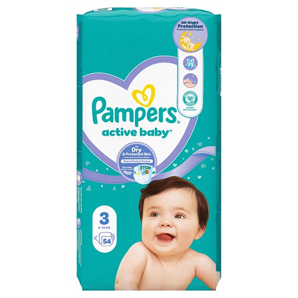 Pampers Active Baby, rozmiar 3, 54 pieluszek, 6kg-10kg