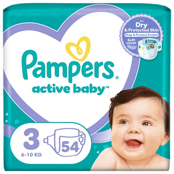 Pampers Active Baby, rozmiar 3, 54 pieluszek, 6kg-10kg