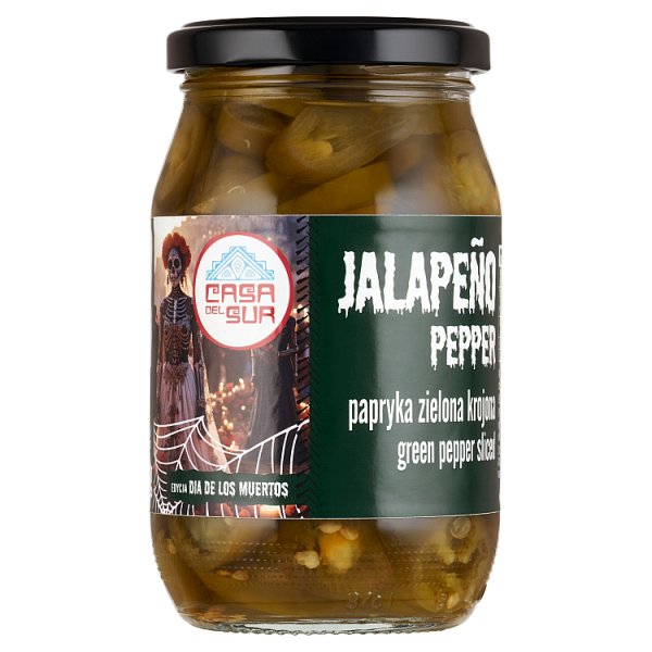 Casa del Sur Papryka zielona krojona jalapeño 340 g