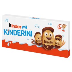 Kinder Kinderini Biszkopty z mlecznymi i kakaowymi dekoracjami 100 g (4 x 2 sztuki)