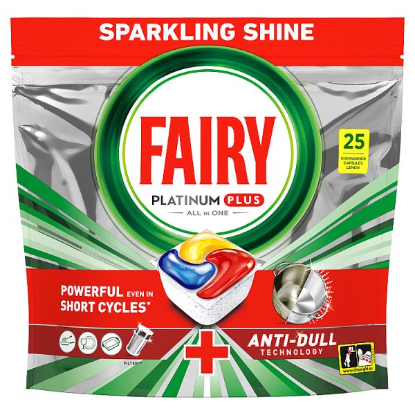 Tabletki do zmywarki All In One Fairy Platinum Plus Cytryna, 25 tabletek