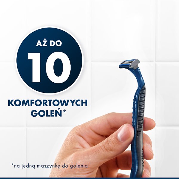 Gillette Blue3 Comfort Slalom Jednorazowa maszynka do golenia dla mężczyzn, 3 sztuk