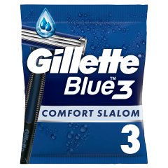 Gillette Blue3 Comfort Slalom Jednorazowa maszynka do golenia dla mężczyzn, 3 sztuk