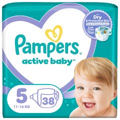 Pampers Active Baby, rozmiar 5, 38 pieluszek, 11kg-16kg