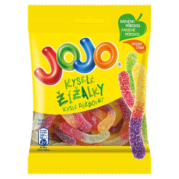 Jojo Sour Worm Żelki o smaku owocowym 80 g