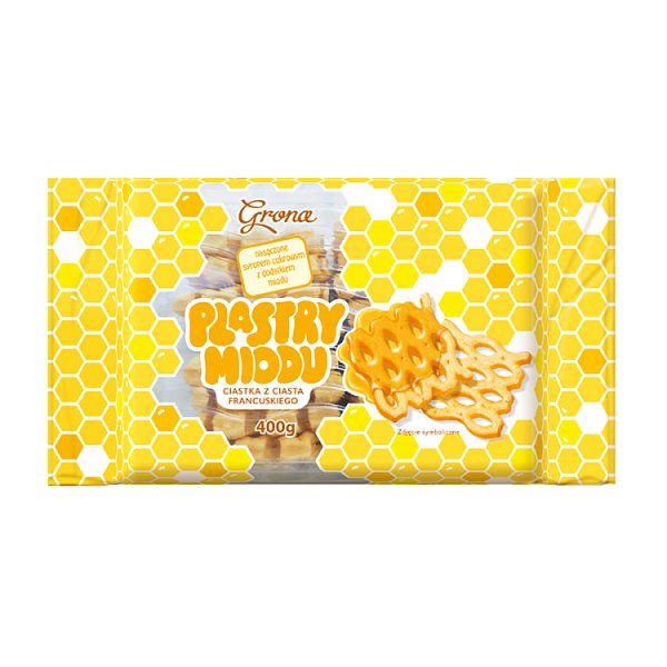 Grona Ciastka z ciasta francuskiego plastry miodu 400 g
