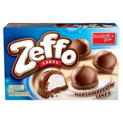 Sweet Plus Zeffo Cakes Ciastka kakaowe z pianką w polewie kakaowo-mlecznej 150 g