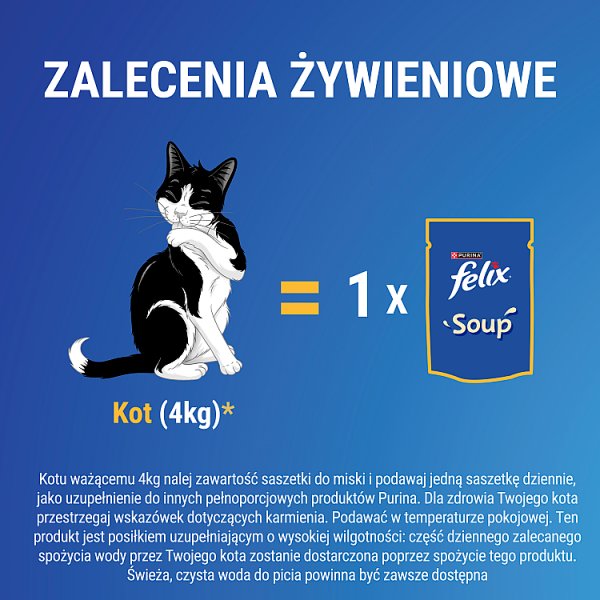 Felix Soup Original Uzupełniająca karma dla kota zestaw zup 6 x 48 g