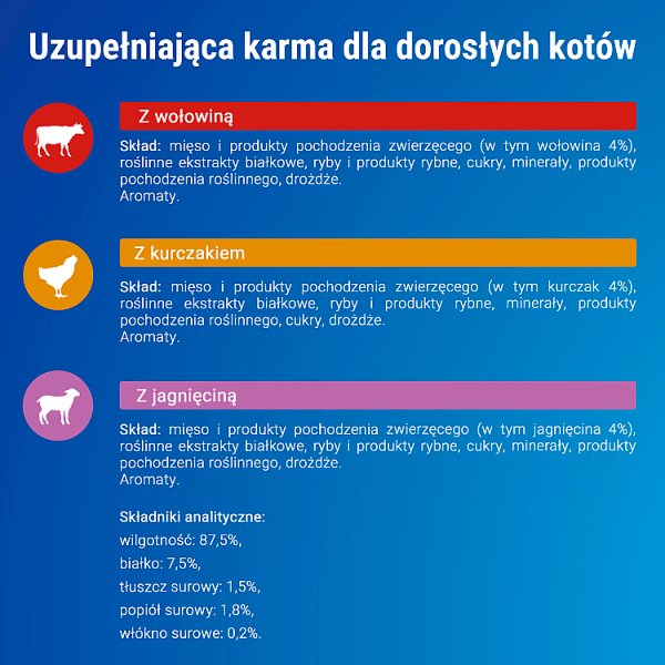 Felix Soup Original Uzupełniająca karma dla kota zestaw zup 6 x 48 g