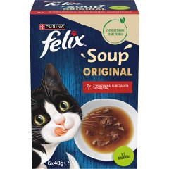 Felix Soup Original Uzupełniająca karma dla kota zestaw zup 6 x 48 g