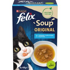 Felix Soup Original Uzupełniająca karma dla kota 6 x 48 g