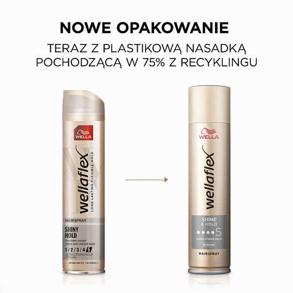 Wella Wellaflex Shine &amp; Hold Ultra Strong Hold Lakier do włosów 250 ml