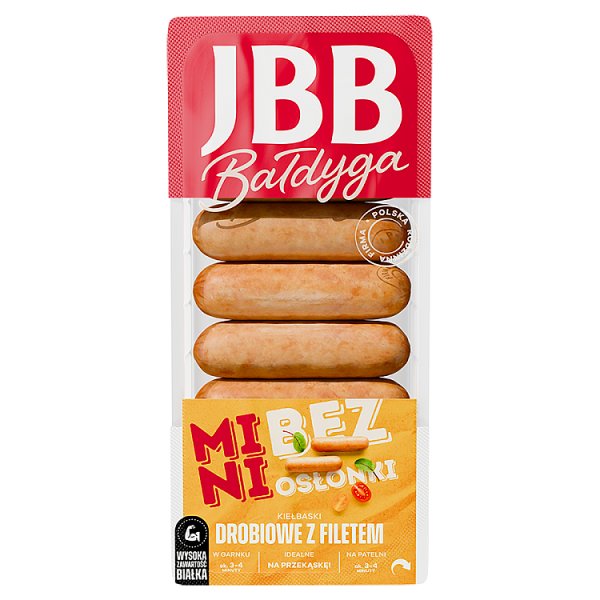 JBB Bałdyga Kiełbaski drobiowe z filetem mini bez osłonki 0,180 kg