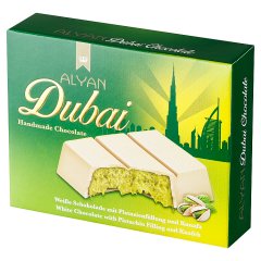 Alyan Czekolada biała Dubaj z nadzieniem pistacjowym i kunafą 100 g